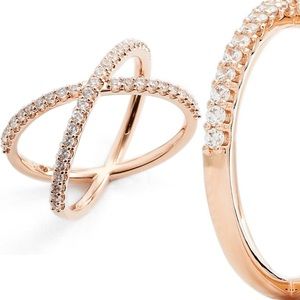 Nadri crossover cubic zirconia ring